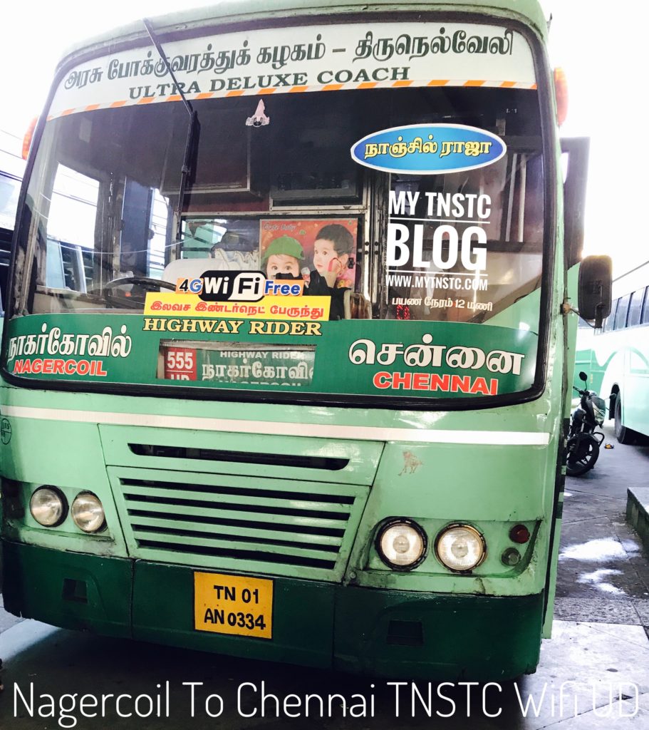 TNSTC Nagercoil To Chennai Free 4G Wifi Ultra Deluxe 555 UD Nanjil Raja