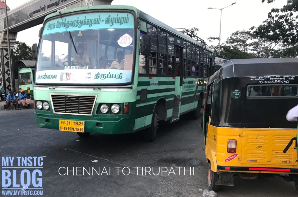 TNSTC Tirupathi to Chennai Express Service TN 21 N 1819