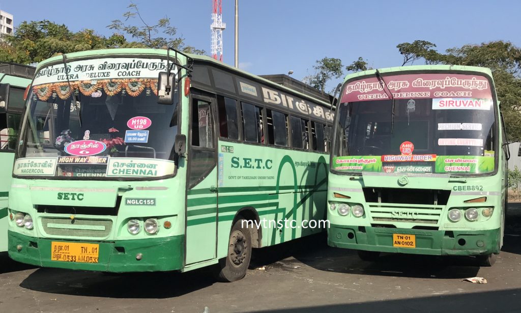Chennai To Aranthangi SETC Bus Timings