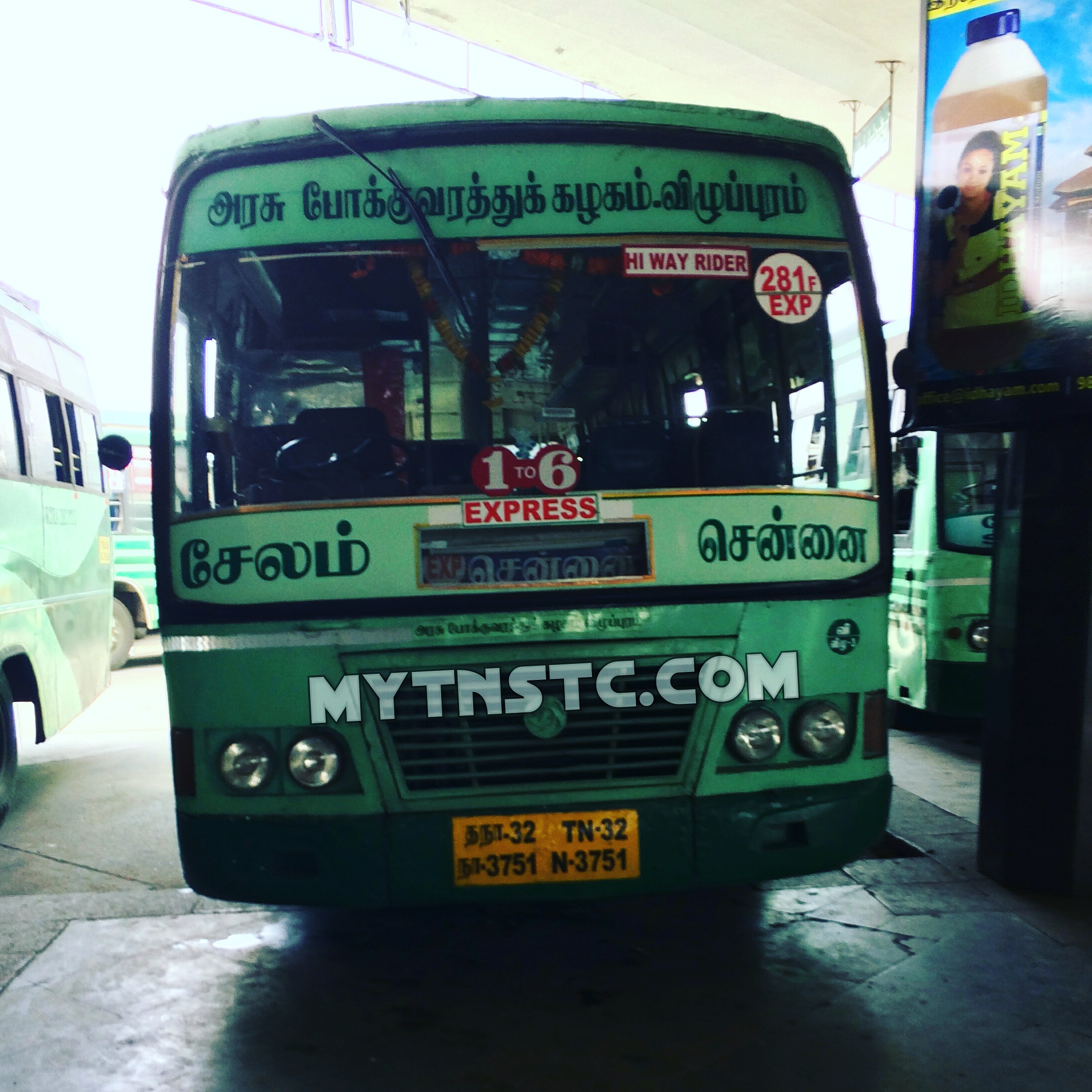 TNSTC Chennai to Salem TN 32 N 3751