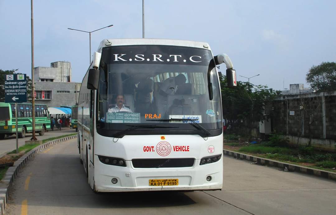 ksrtc bangalore to chennai volvo bus time