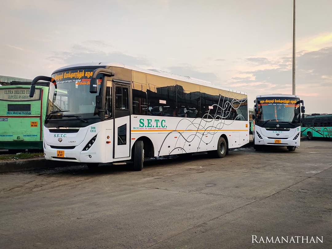 Kanyakumari To Vellore SETC AC Seater Cum Sleeper Bus Service Timings