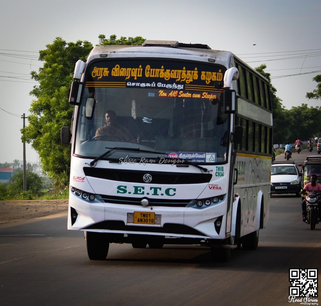 SETC Non AC Seater Cum Sleeper Bus Service Timings From Coimbatore to Chennai