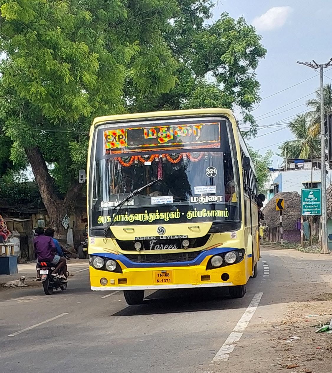 Velankanni to Madurai TNSTC non AC bus service timings