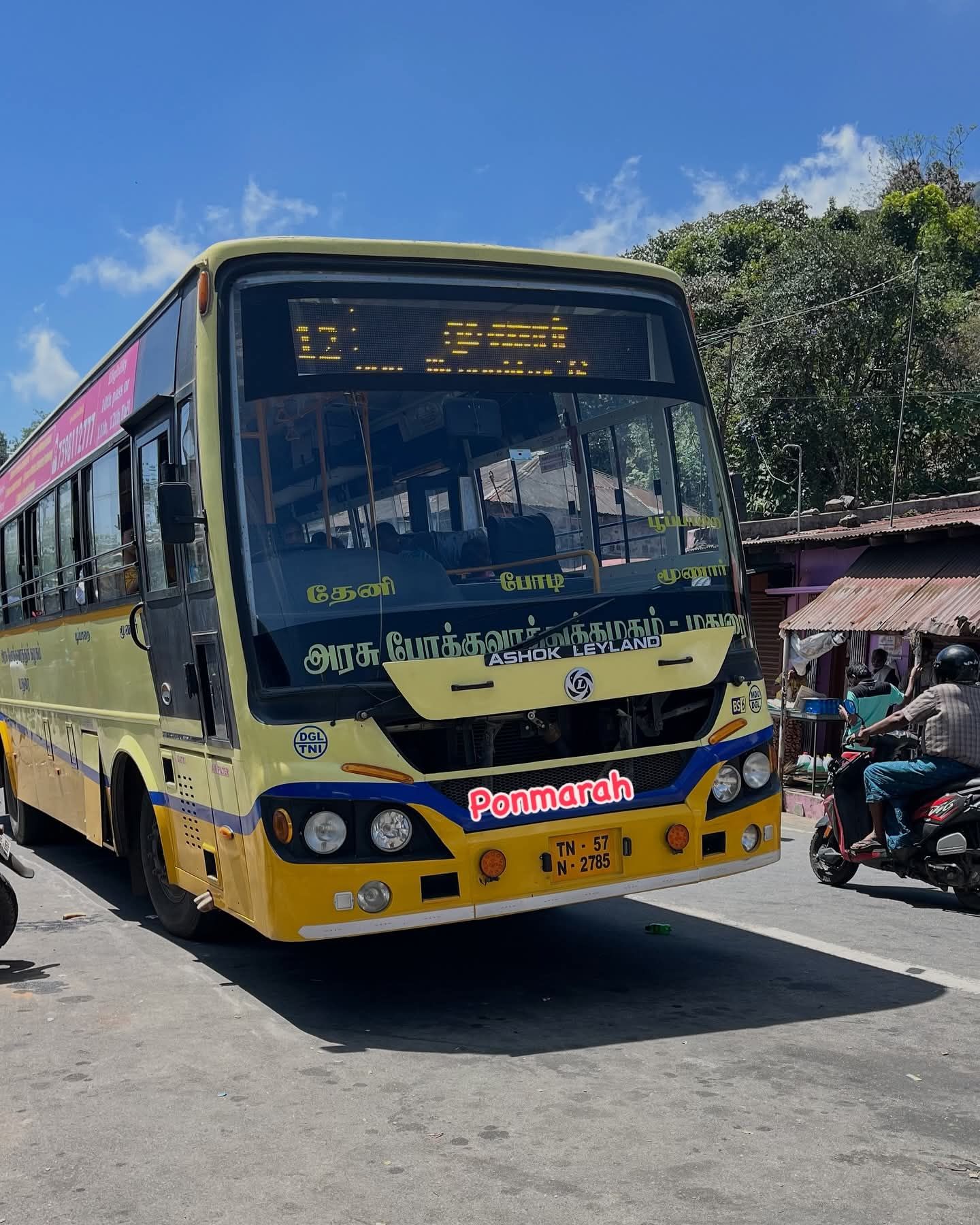 Udumalpet to Munnar via Chinnar Marayoor Rajamalai TNSTC Non AC Bus Service Timings